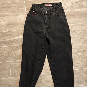 High waisted black mom jeans